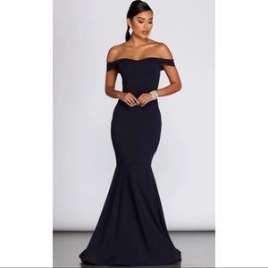 Navy Blue Long Dress